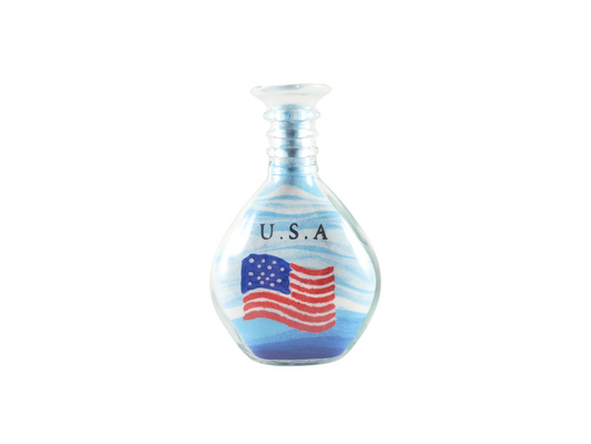 American Flag - Sand Art Bottle - 100% Handmade